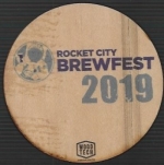 beer coaster from Rocket Republic Brewing ( AL-ROCK-2019 )