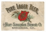 beer label from Schwartz, Rosenbaum & Co. ( AL-SCHI-LAB-1 )