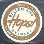 beer coaster from Huss Brewing Co. ( AZ-HOPS-11 )