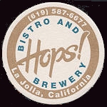 beer coaster from Huss Brewing Co. ( AZ-HOPS-12 )