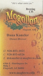 beer business card and similar from Monarch Brewing Co.  ( AZ-MOGO-BIZ-1 )