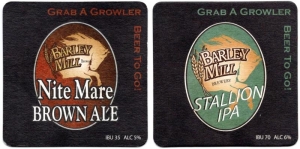 beer coaster from Barley Station Brewpub ( BC-BARL-5 )
