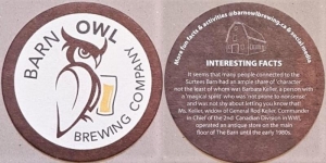 beer coaster from Barnside Brewing Co.  ( BC-BARN-2 )