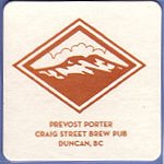 beer coaster from Cranbrook Brewing Co. Ltd.  ( BC-CRAI-4 )