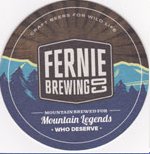 beer coaster from Fernie Brewing Co. Ltd.  ( BC-FERN-10 )