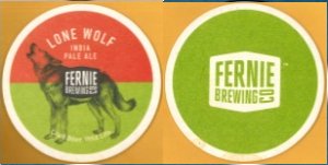 beer coaster from Fernie Brewing Co. Ltd.  ( BC-FERN-16 )