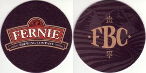 beer coaster from Fernie Brewing Co. Ltd.  ( BC-FERN-2 )
