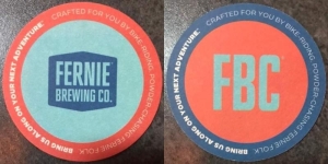beer coaster from Fernie Brewing Co. Ltd.  ( BC-FERN-22 )