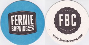 beer coaster from Fernie Brewing Co. Ltd.  ( BC-FERN-3 )