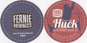 beer coaster from Fernie Brewing Co. Ltd.  ( BC-FERN-8 )