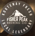 beer coaster from Five Roads Brewing Co. ( BC-FISH-3 )