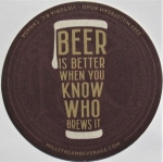 beer coaster from Mission Springs Brewing ( BC-MILS-1 )