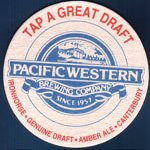beer coaster from Pacific Western Brewing ( BC-PACI-19 )