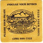 beer coaster from Ridge Brewing Co. ( BC-RIDG-1 )