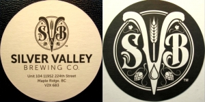 beer coaster from Slackwater Brewing ( BC-SILV-1 )
