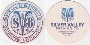 beer coaster from Slackwater Brewing ( BC-SILV-3 )
