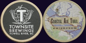 beer coaster from Trading Post Brewing Co. ( BC-TOWN-11 )