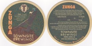 beer coaster from Trading Post Brewing Co. ( BC-TOWN-2A )