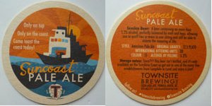 beer coaster from Trading Post Brewing Co. ( BC-TOWN-3 )