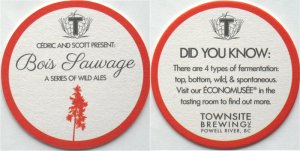 beer coaster from Trading Post Brewing Co. ( BC-TOWN-9 )