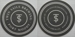 beer coaster from Ucluelet Brewing Co. ( BC-TWIN-1 )