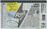 beer label from Russell Brewing Co. ( BC-RIOT-LAB-3 )