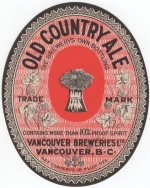 beer label from Vancouver Island Brewing ( BC-VANO-LAB-5 )