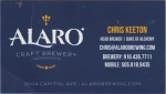 beer business card and similar from Albion Brewing Co. ( CA-ALAR-BIZ-1 )