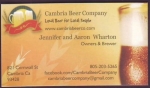 beer business card and similar from Camerado Brewing Company ( CA-CAMB-BIZ-1 )