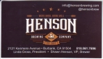 beer business card and similar from Herb & Legend Brewing Co. ( CA-HENS-BIZ-1 )