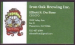 beer business card and similar from Iron Springs Pub & Brewery ( CA-IROK-BIZ-1 )