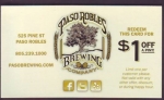 beer business card and similar from Paso Robles Brewing Co. ( CA-PASO-BIZ-3 )