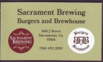 beer business card and similar from Sacramento Brewing Co.  ( CA-SACA-BIZ-1 )