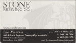 beer business card from Stone Church Brewing ( CA-STON-BIZ-11 )