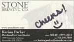beer business card from Stone Church Brewing ( CA-STON-BIZ-9 )
