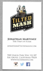 beer business card and similar from Timeless Pints Brewing Co. ( CA-TIMA-BIZ-1 )