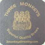 beer coaster from Three Rivers Brewing Co.  ( CA-3MON-2 )