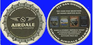 beer coaster from Airship Beer Co. ( CA-AIRD-1 )