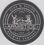 beer coaster from Armstrong Brewing Co. ( CA-ARMT-2 )