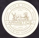 beer coaster from Armstrong Brewing Co. ( CA-ARMT-3 )