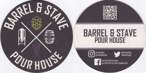 beer coaster from Barrel Brothers Brewing Co.  ( CA-BARS-1 )