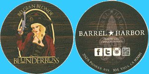 beer coaster from Barrel Head Brewhouse  ( CA-BHAR-5 )