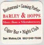 beer coaster from Barley & Sword Brewing Co. ( CA-BHPS-2 )