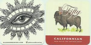 beer coaster from Blind Pig Brewing Co. ( CA-BLES-1 )