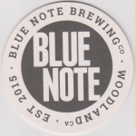 beer coaster from Blue Oak Brewing Co. ( CA-BLUN-4 )