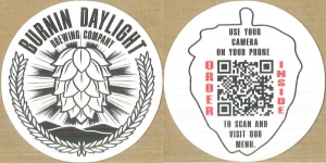 beer coaster from Burning Barrel Brewing Co. ( CA-BURI-3 )