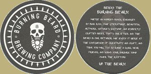 beer coaster from Burning Bridge Brewing ( CA-BURN-1 )