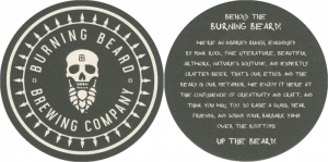 beer coaster from Burning Bridge Brewing ( CA-BURN-4 )