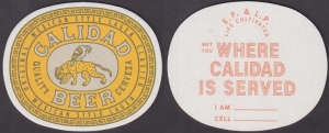 beer coaster from California Brewing Association (California Bottling Assn., Cereal Products Refining Corp.) ( CA-CALI-2 )