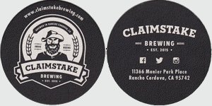 beer coaster from Clandestine Brewing ( CA-CLMS-1 )